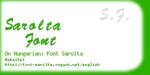 sarolta font business card